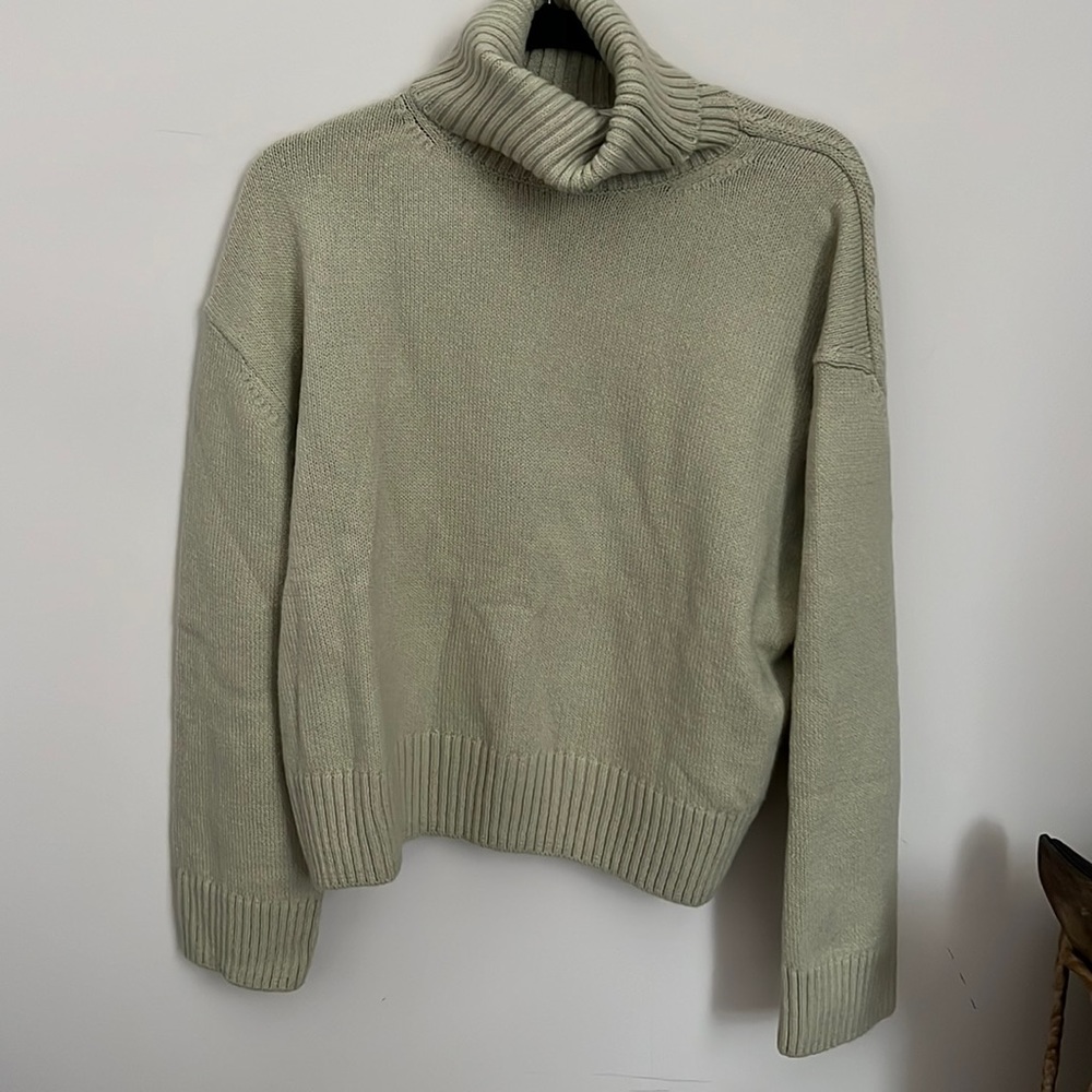H&M Mint Green Turtleneck Sweater